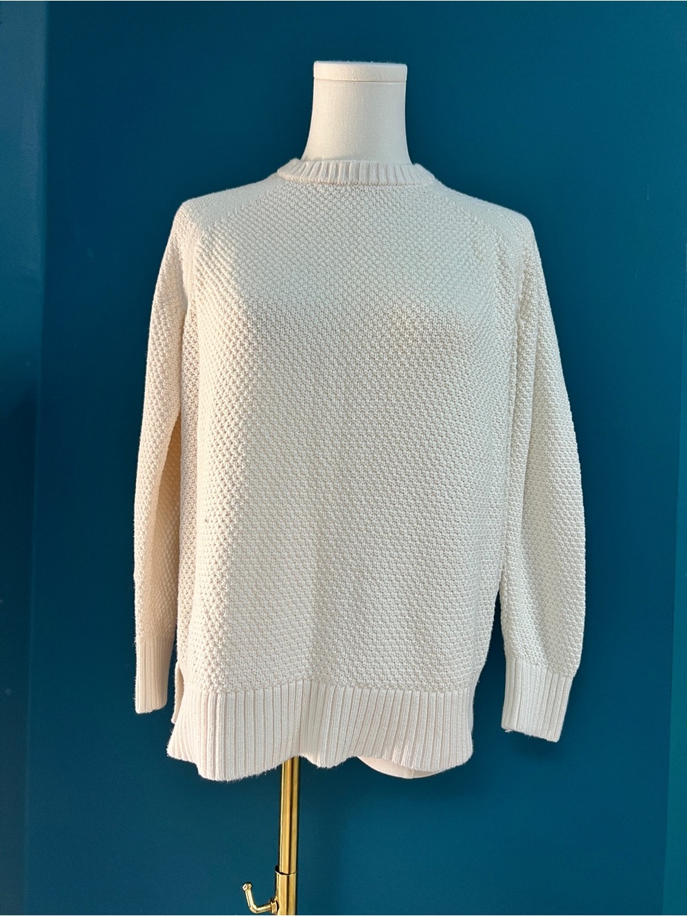 Old Navy Classic Cream Crewneck Knit Sweater - Women Size S
